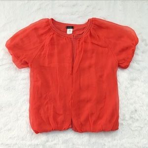 Like New J. Crew Silk Short Sleeve Cardigan